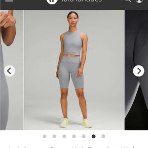 Lululemon SenseKnit Running High-Rise Short 10" Rhino Grey Size 10